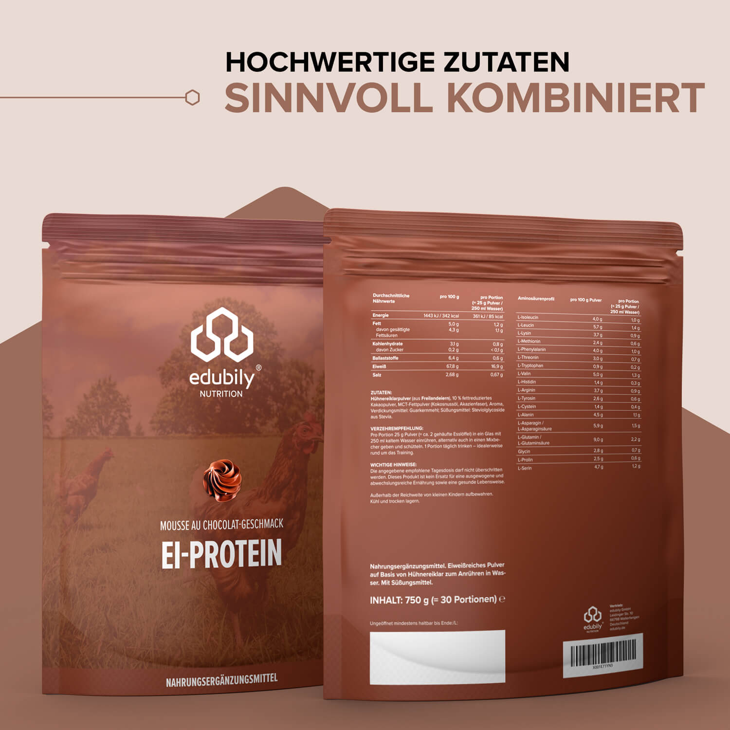 Ei-Protein Pulver aus Freilandhaltung