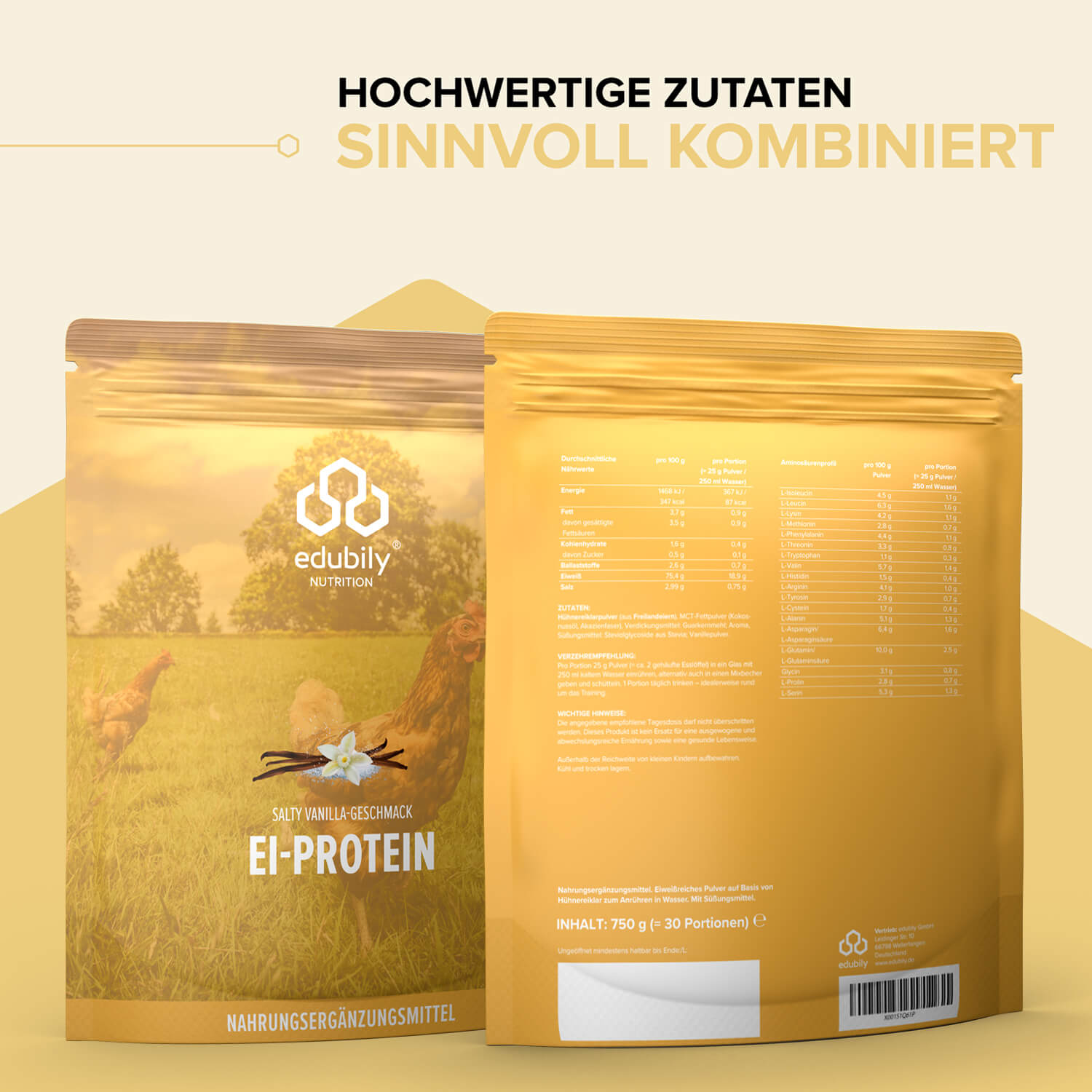 Ei-Protein Pulver aus Freilandhaltung