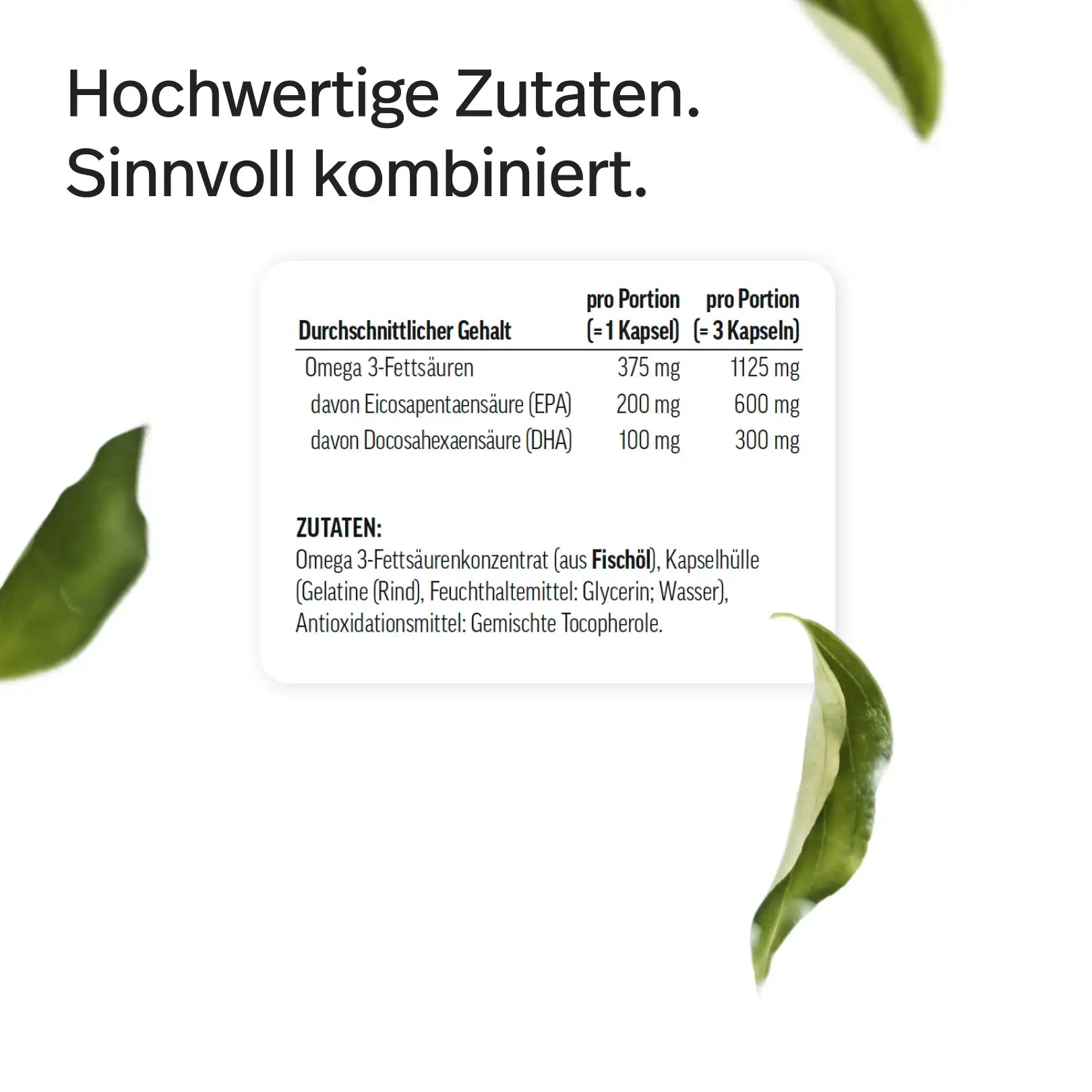 Omega-3 Kapseln – Triglyceride 70 %
