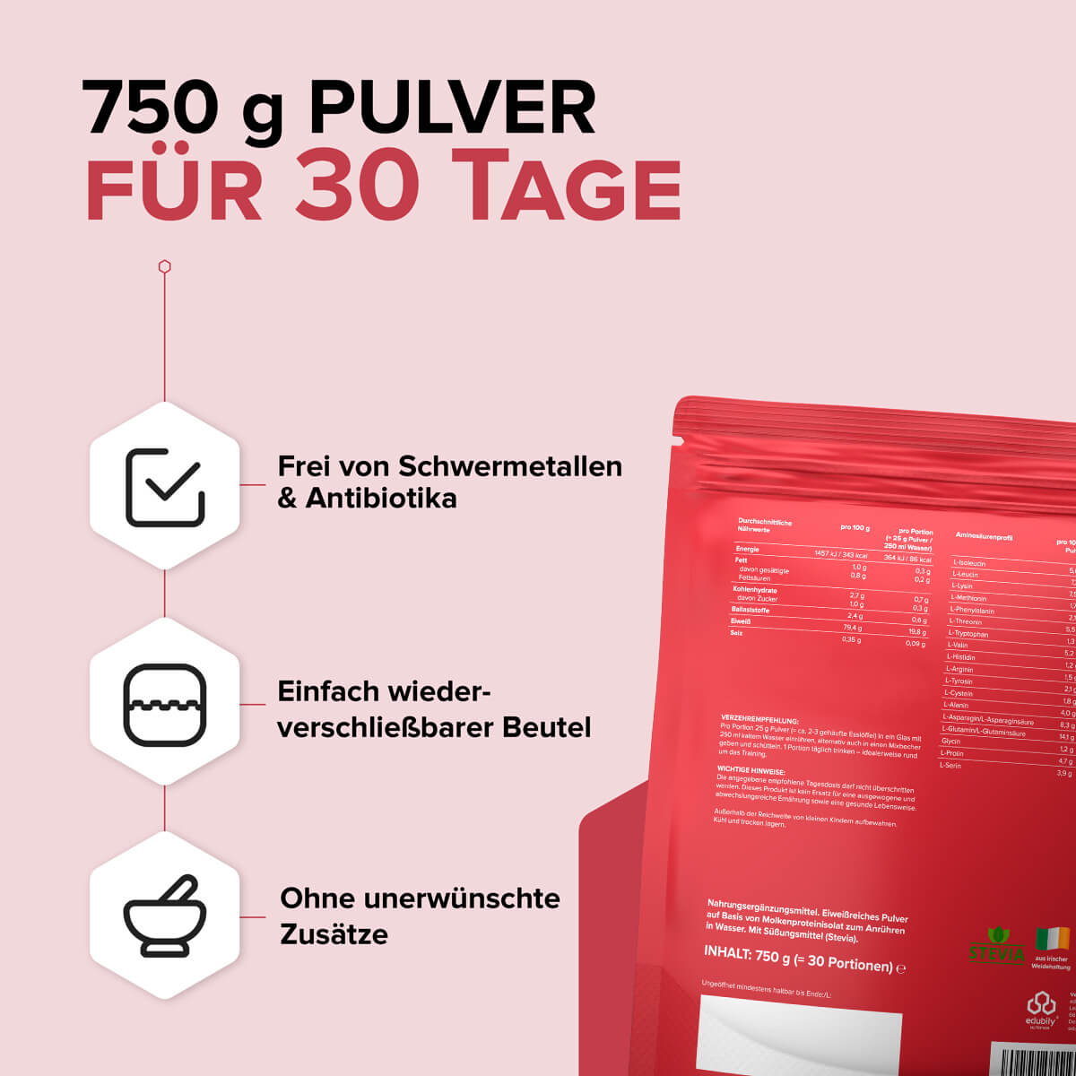 Whey-Isolat Pulver aus Weidemilch