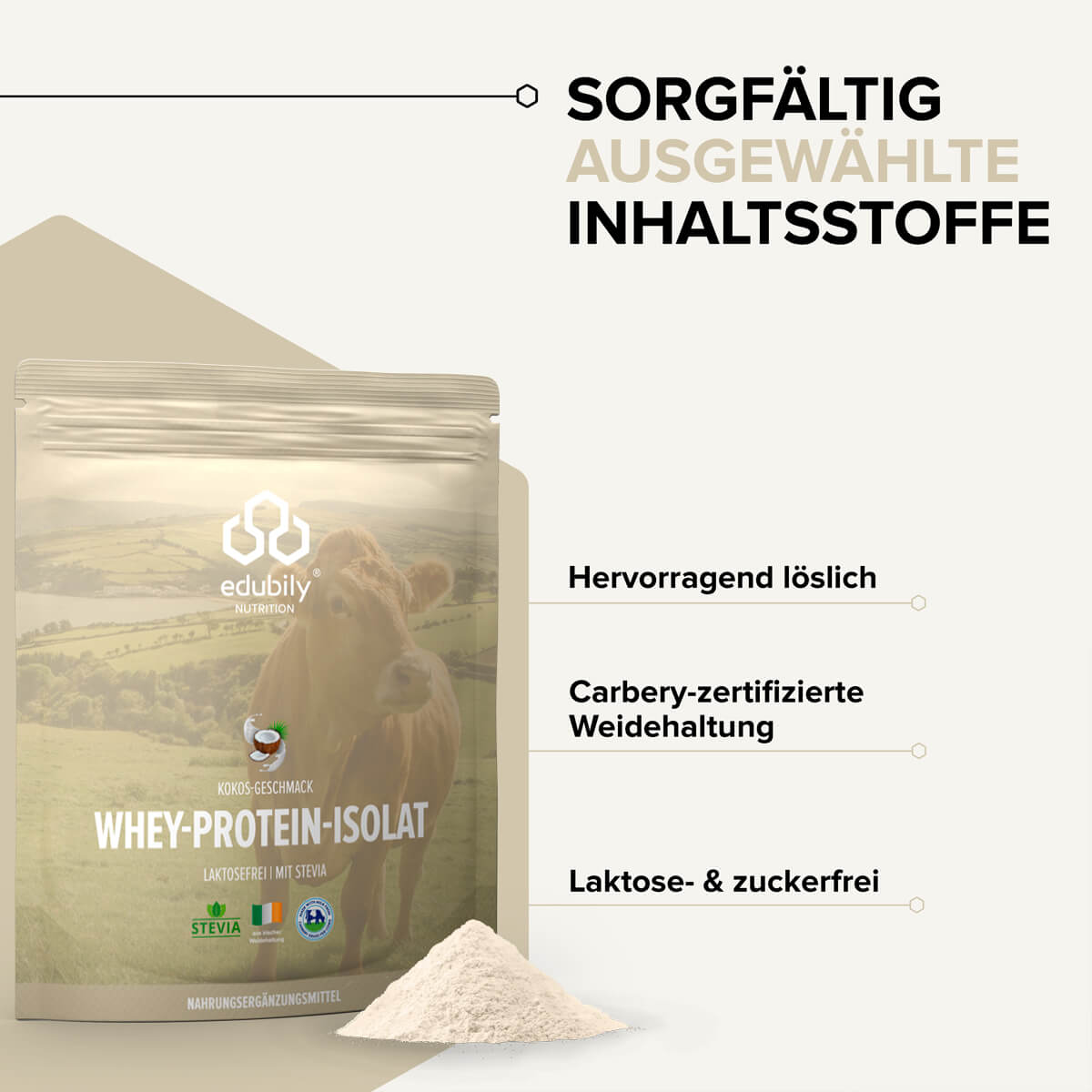 Whey-Isolat Pulver aus Weidemilch