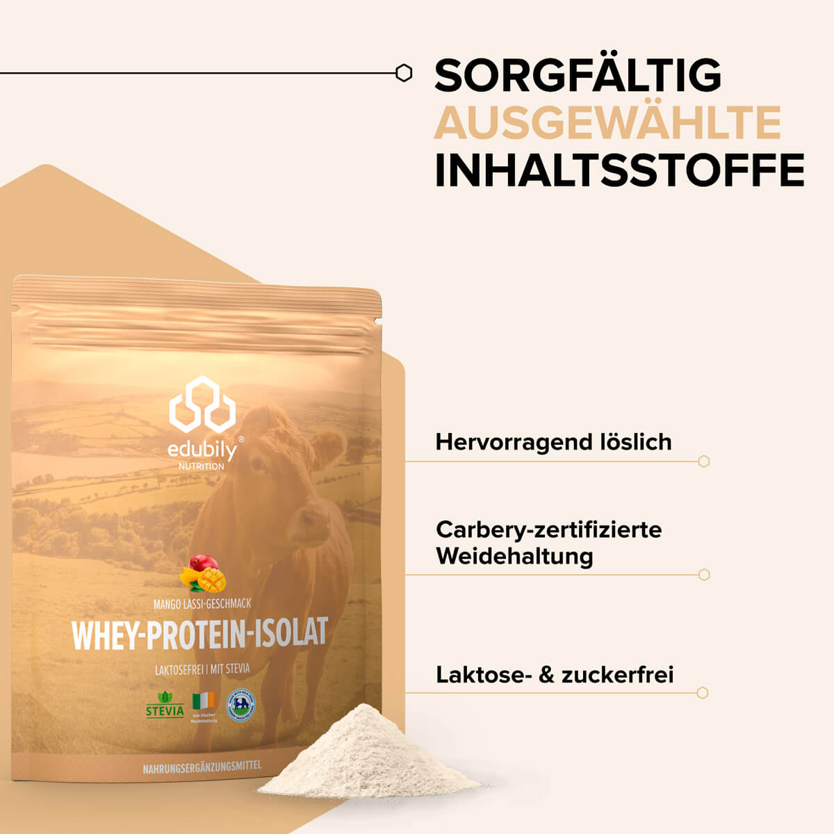 Whey-Isolat Pulver aus Weidemilch