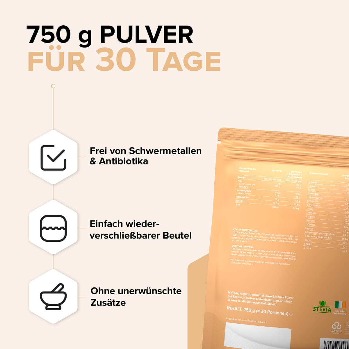 Whey-Isolat Pulver aus Weidemilch
