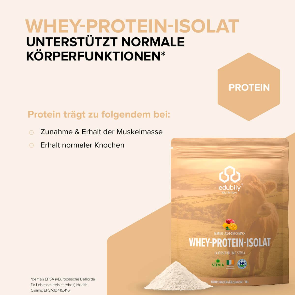 Whey-Isolat Pulver aus Weidemilch