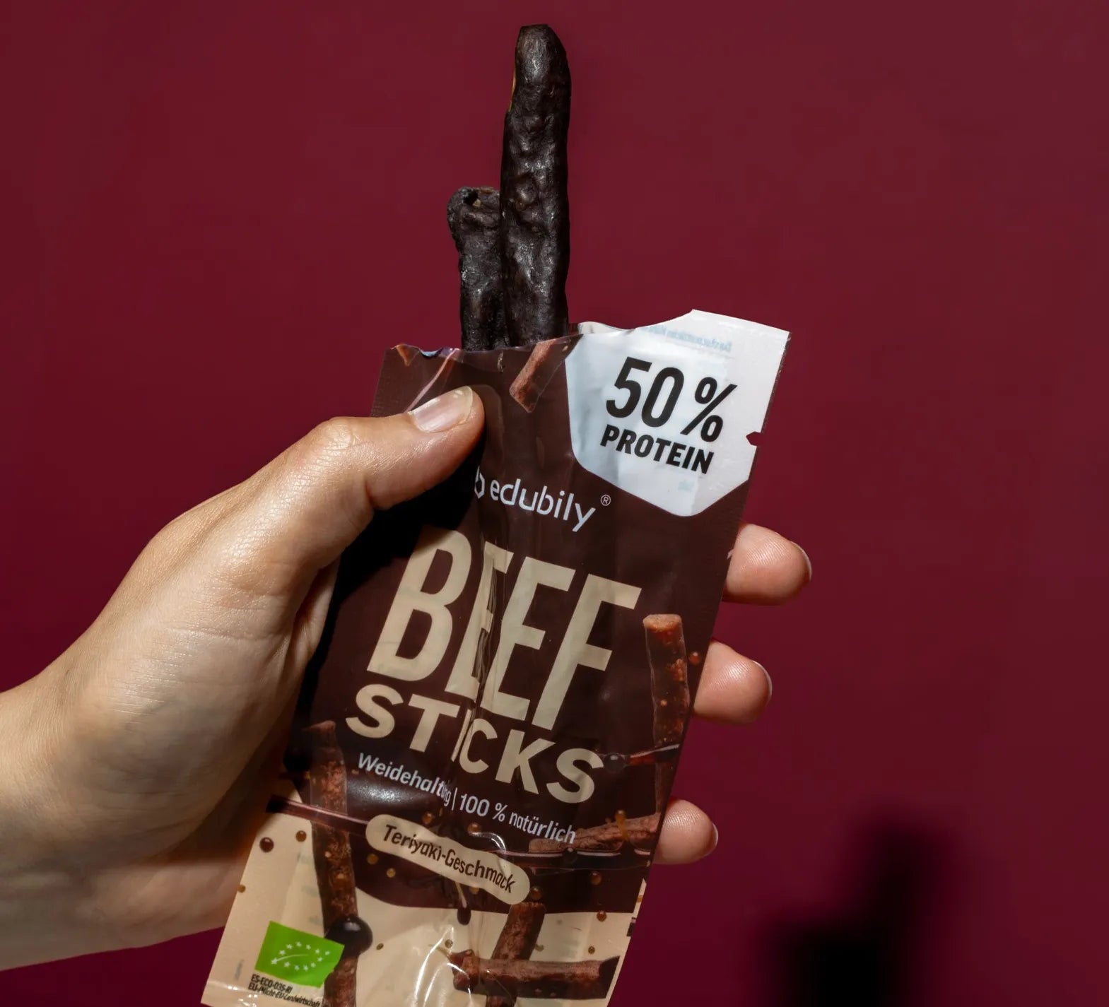 Beef Sticks & Beef Bar – 50 % Protein vom Bio-Weiderind | edubily