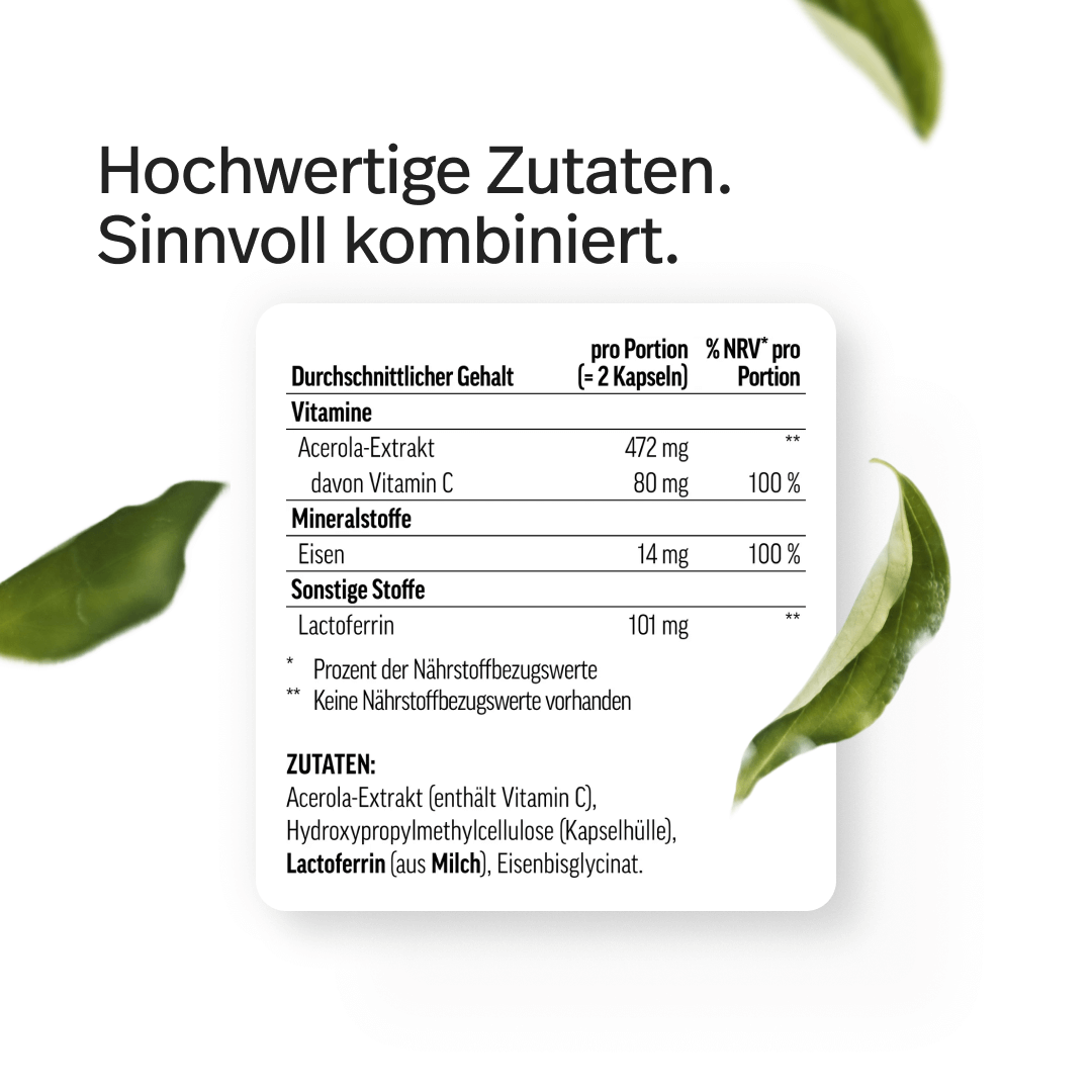Eisen Kapseln mit Lactoferrin