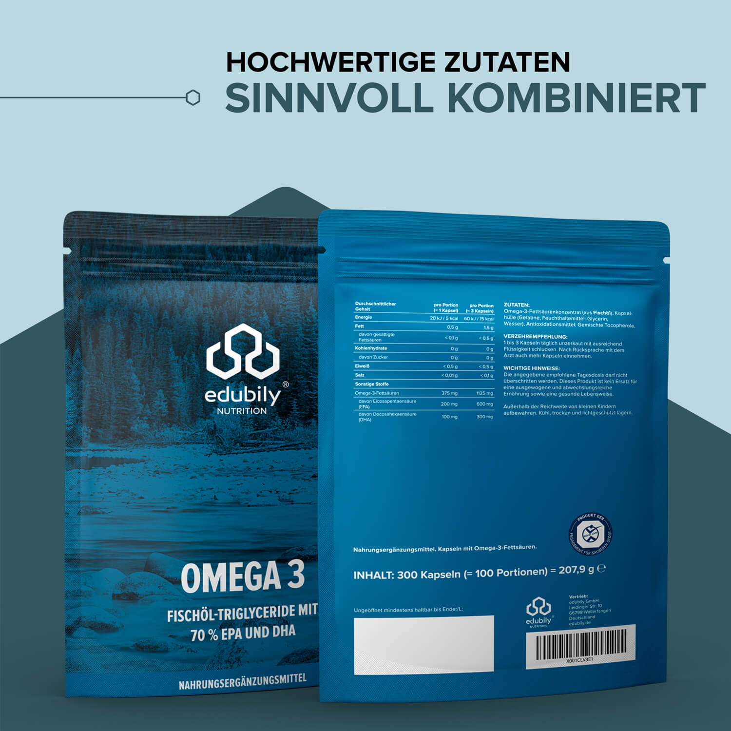 Omega-3 Kapseln – Triglyceride 70 %