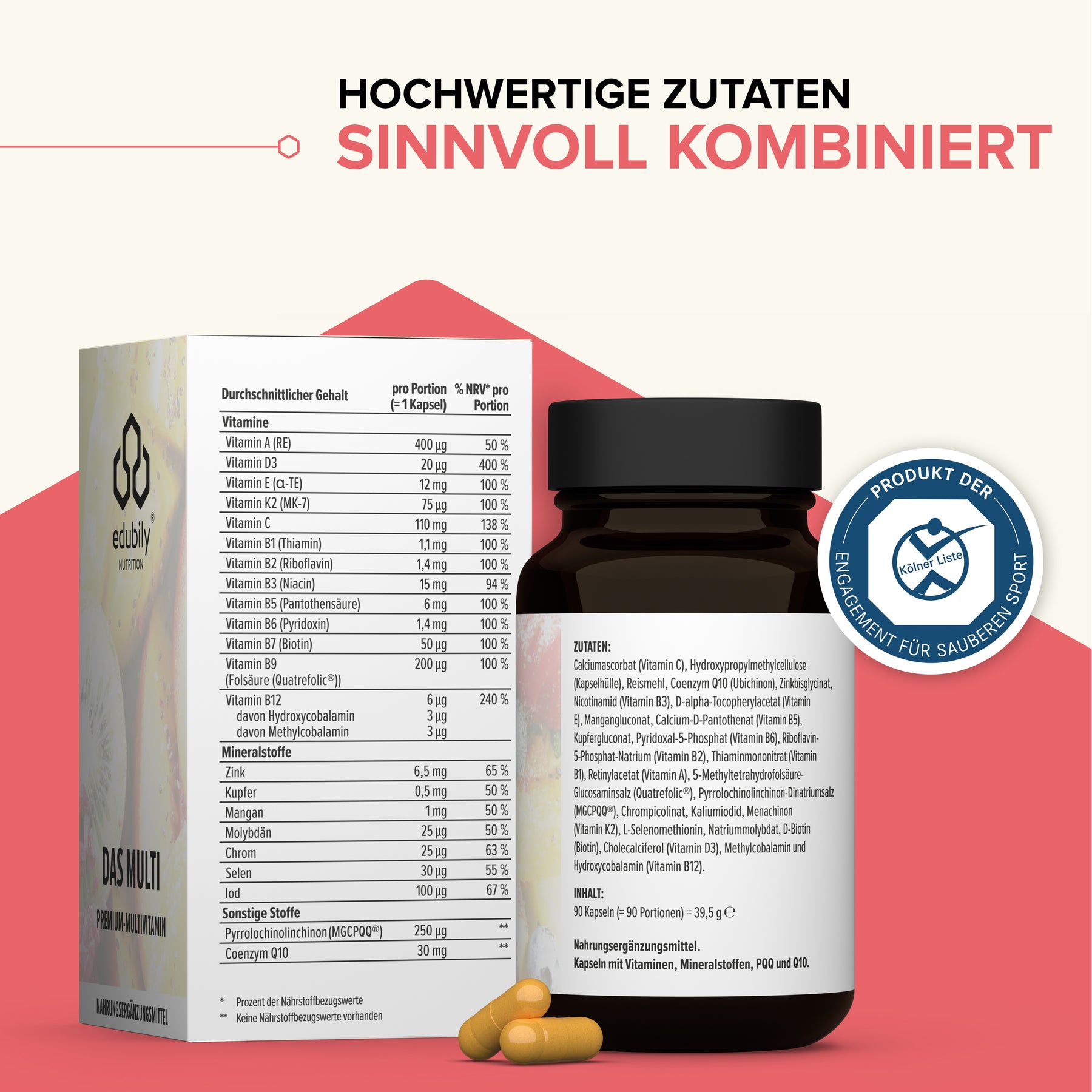 Das Multi – Premium-Multivitamin-Kapseln