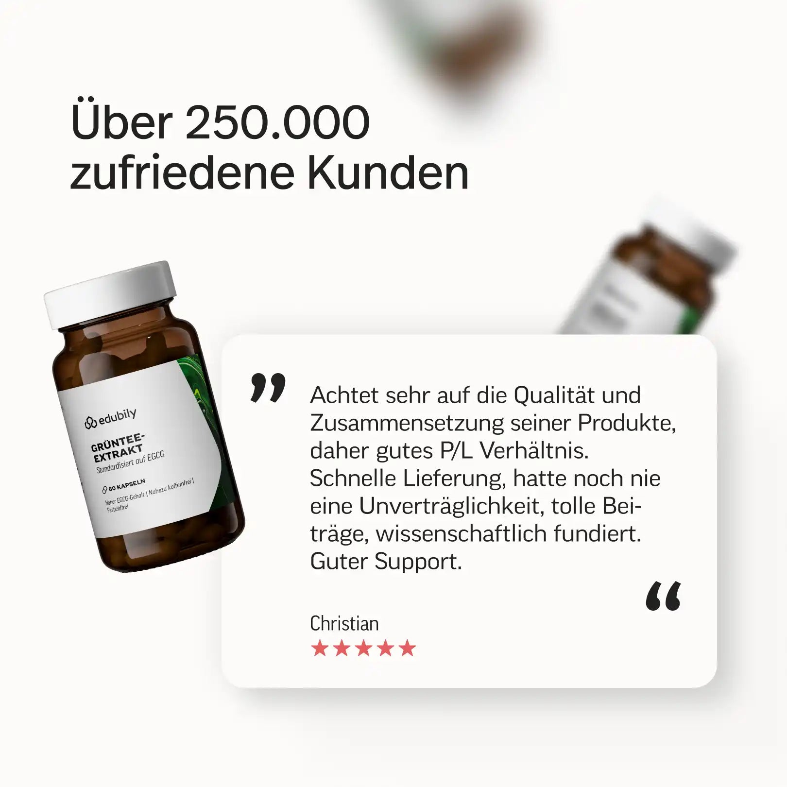 Grüntee-Extrakt Kapseln mit 50 % EGCG