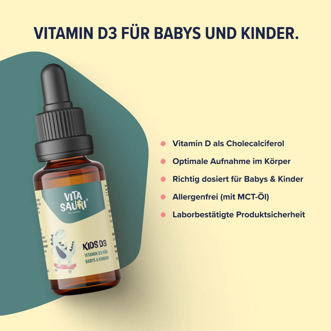 Vitasauri® Kids D3 – Vitamin D Tropfen für Babys und Kinder