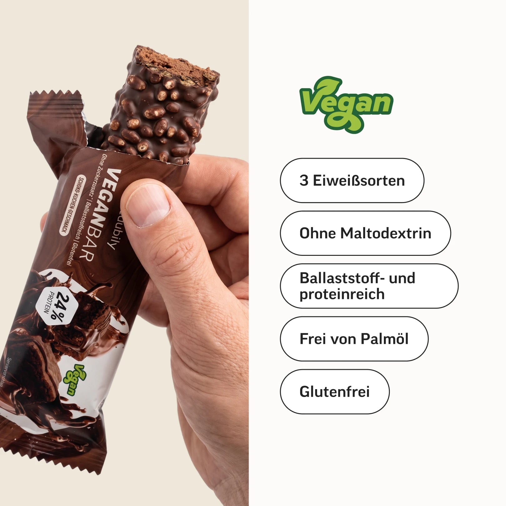 VeganBar Schokoladenkuchen