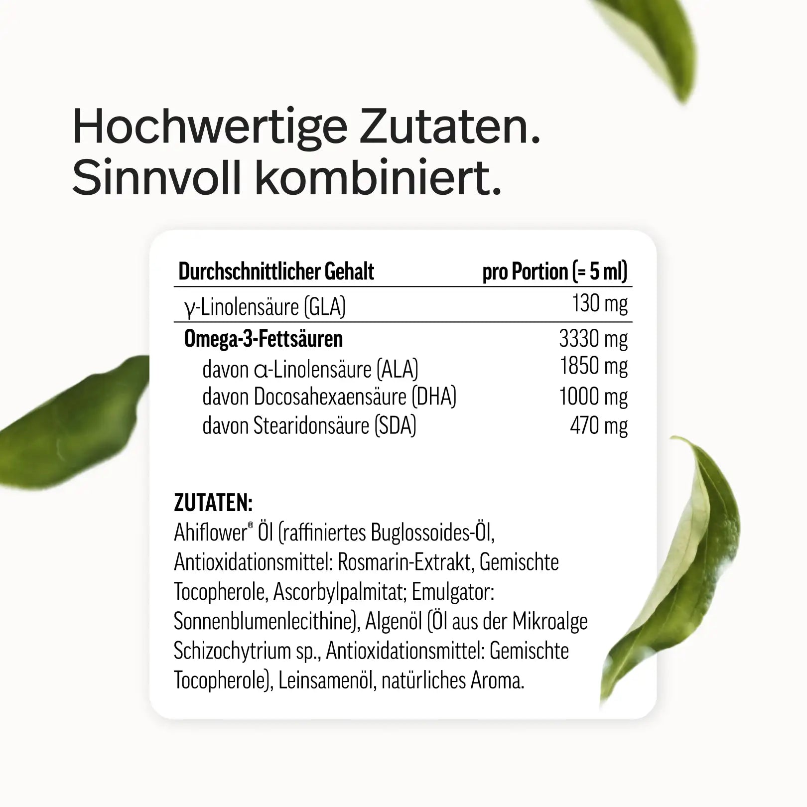 Veganes Omega-3 Öl