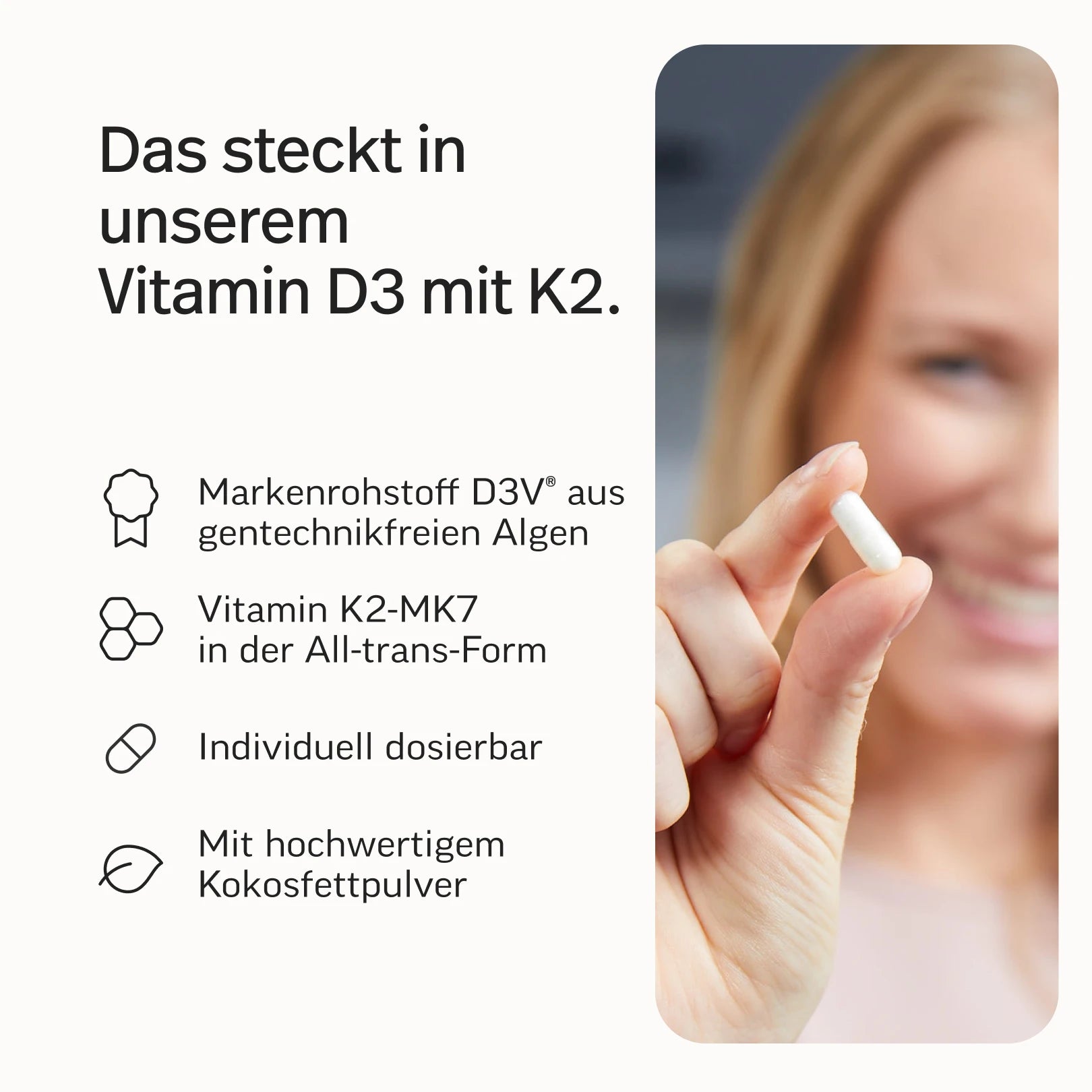 Vitamin D3 mit K2 Kapseln