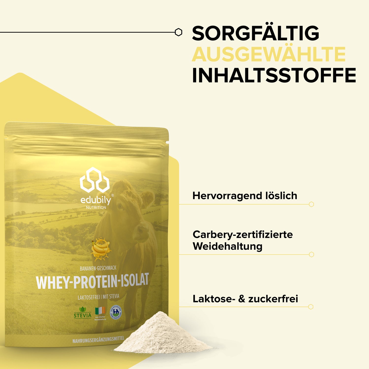 Whey-Isolat Pulver aus Weidemilch