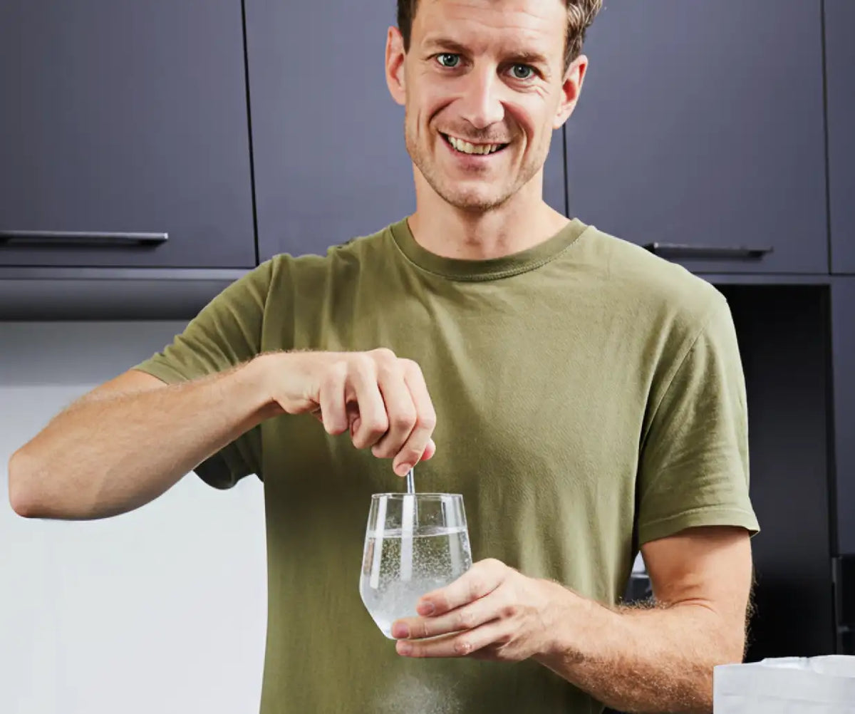 Schritt 2 Glas Pulver weiß